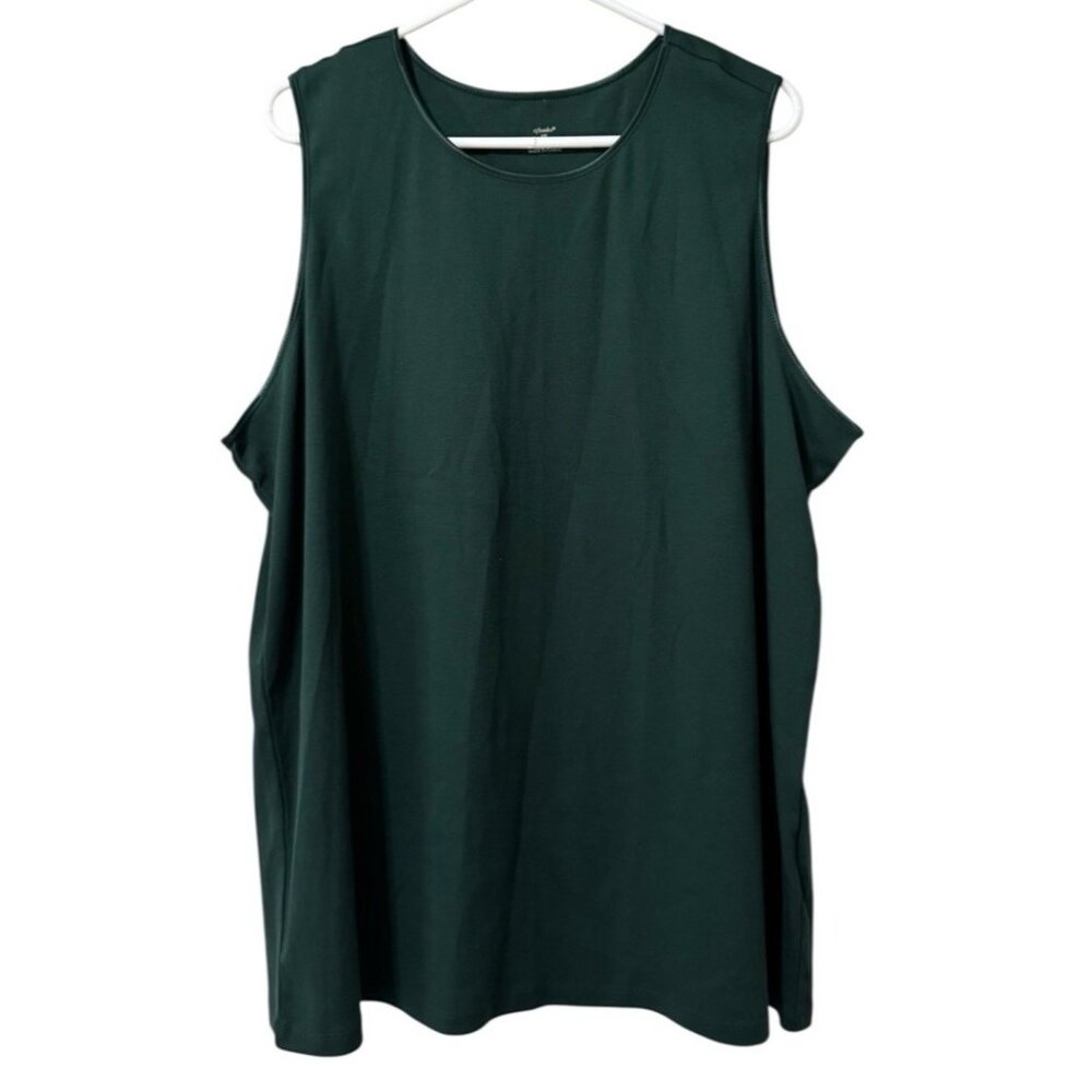 CJ Banks‎ Sleeveless Tank Top Size 3X Cotton Stretch Casual Teacher Office Comfy